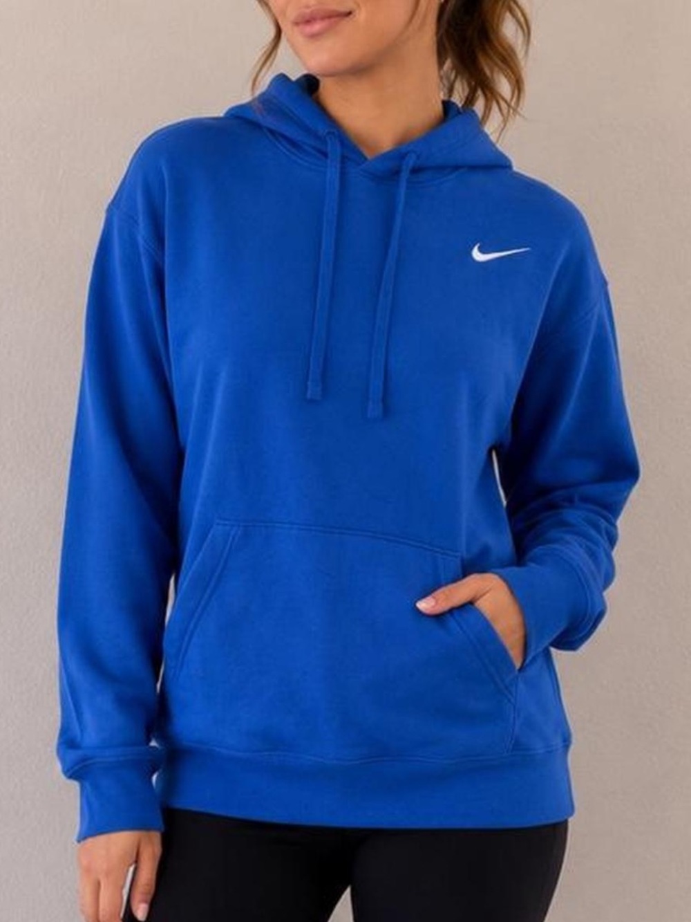 Nike Blue Men's Pullover Hoodie with Silver Swoosh